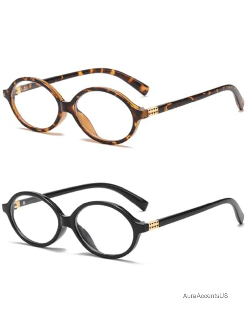 Retro Oval Blue Light Blocking Glasses for Small Face Eyewear